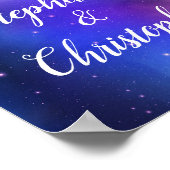 Paarse Nebula Celestial Art buitenruimtetracewedde Poster (Hoek)