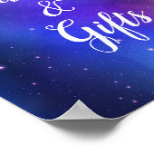 Paarse Nebula Celestial Art buitenruimtetracewedde Poster (Hoek)