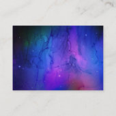 Paarse Nebula Celestial Art buitenruimtetracewedde Visitekaartje (Achterkant)