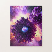 Paarse nebula kosmische gebeurtenis in wolken van legpuzzel (Verticaal)