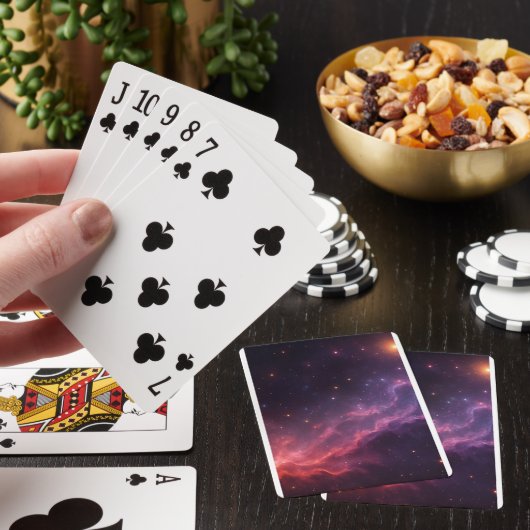 Paarse Nebula Pokerkaarten (Insitu)