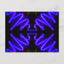 Paarse Neon Arrows 8 - Urban City Art Briefkaart