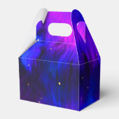 Paarse Neon Glow Girl's Bowling Verjaardagsfeestje Bedankdoosjes (Achterkant)