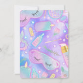 Paarse Neon Glow Pamper Spa Party Verjaardag Kaart (Achterkant)