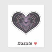 Paarse Neon Hart Sticker (Vel)