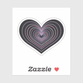 Paarse Neon Hart Sticker