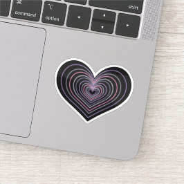Paarse Neon Hart Sticker