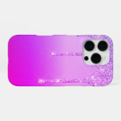Paarse Neon iPhone hoesje iPhone 16 Pro Hoesje (Achterkant horizontaal)