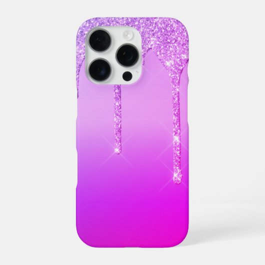 Paarse Neon iPhone hoesje iPhone 16 Pro Hoesje (Achterkant)