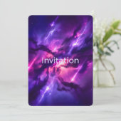 Paarse Neon Kosmische Leegte Kaart (Staand voorkant)