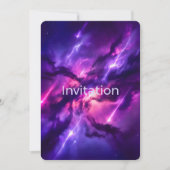 Paarse Neon Kosmische Leegte Kaart (Voorkant)