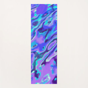 Paarse Neon Marmer Textuur Abstracte Vloeibare Ver Yogamat