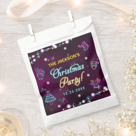 Paarse Neon Modern kerstfeest Bedankzakje