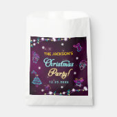 Paarse Neon Modern kerstfeest Bedankzakje (Voorkant)