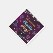 Paarse Neon Modern kerstfeest Servet (Hoek)