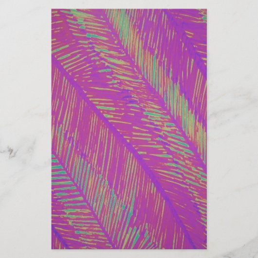 Paarse Neon Palms Briefpapier (Voorkant)