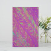 Paarse Neon Palms Briefpapier (Staand voorkant)
