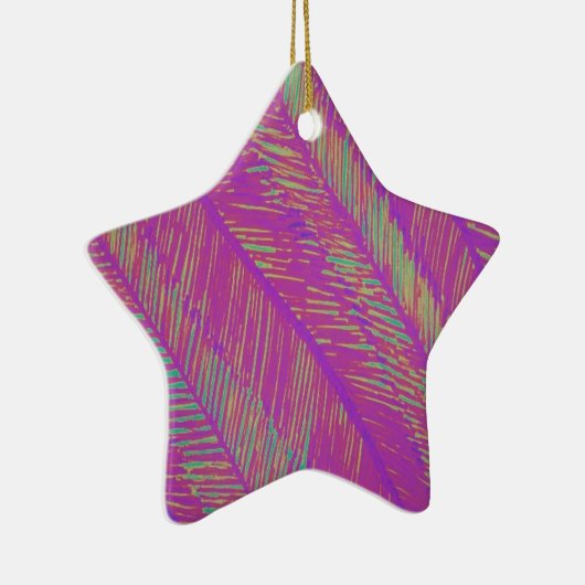 Paarse Neon Palms Keramisch Ornament (Rechts)