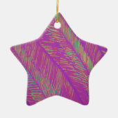 Paarse Neon Palms Keramisch Ornament (Voorkant)