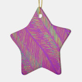 Paarse Neon Palms Keramisch Ornament (Links)