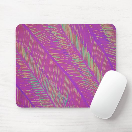 Paarse Neon Palms Muismat (Met muis)