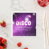 Paarse Neon Pink laatste Disco Bachelorette Servet (Insitu)