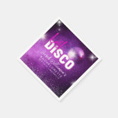 Paarse Neon Pink laatste Disco Bachelorette Servet (Hoek)