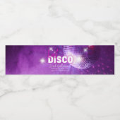 Paarse Neon Pink laatste Disco Bachelorette Waterfles Etiket (Enkel label)