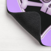 Paarse Neon Skull Muismat (Hoek)