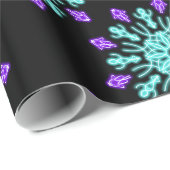 Paarse neonbloem cadeaupapier (Rol Hoek)