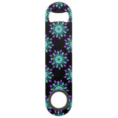 Paarse neonbloem speed flessenopener (Achterkant)