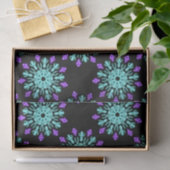 Paarse neonbloem tissuepapier (Geschenk)