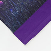 Paarse neonpaddenstoelen vlootswand fleece deken (Hoek)