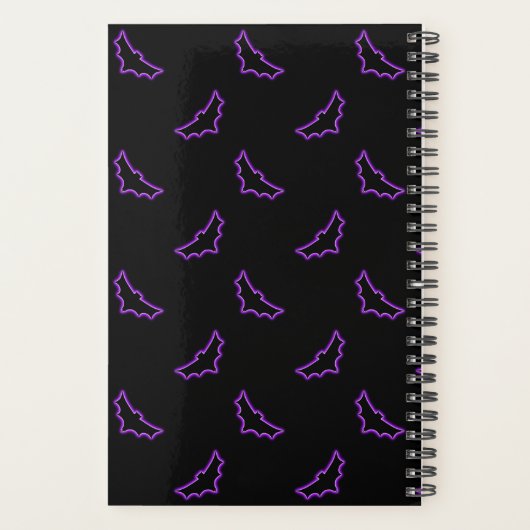 Paarse neonvleermuizen planner (Achterkant)