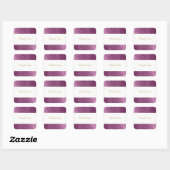 Paarse Nep Glitter Bedankt Vierkante Sticker (Vel)