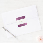 Paarse Nep Glitter Bedankt Vierkante Sticker (Envelop)