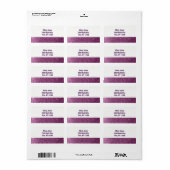 Paarse Nep Glitter Nieuw Adres Etiket (Full Sheet)