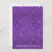 Paarse Nep Glitters - Aankondiging van Afstuderen (Achterkant)