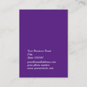 Paarse Nep Gouden Glitter Sieraden Oorbellen Displ Visitekaartje (Achterkant)