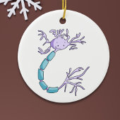 Paarse neuron celbiologie kerst keramisch ornament