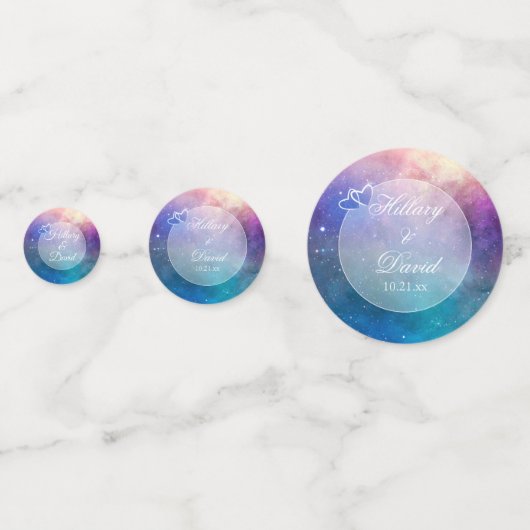 Paarse nevel en glitter confetti (Voorkanten)