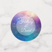 Paarse nevel en glitter confetti (Kleine voorkant)