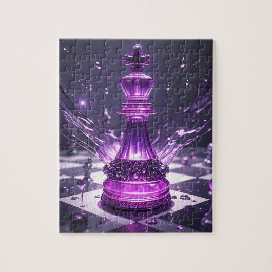 Paarse Nevel Schaken Legpuzzel (Verticaal)