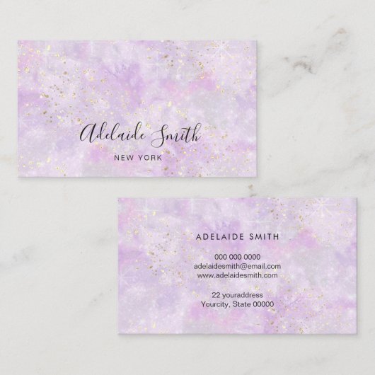 paarse nevel visitekaartje (Voorkant / Achterkant)