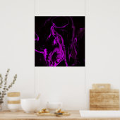 Paarse nevelprint, waardeposterpapier (semi-gloss) poster (Keuken)