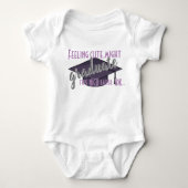 Paarse "NICU Afstuderen" onsie Romper (Voorkant)