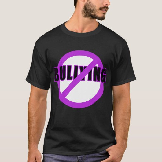Paarse NIET-BULLYING T-shirts en Buttonnen (Voorkant)