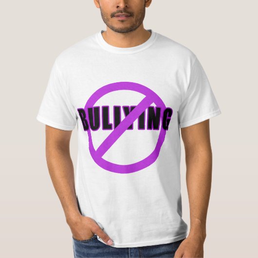 Paarse NIET-BULLYING T-shirts en Buttonnen (Voorkant)