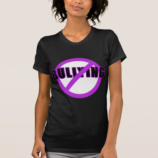 Paarse NIET-BULLYING T-shirts en Buttonnen (Voorkant)