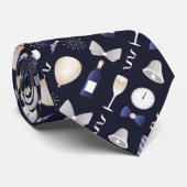 paarse nieuwe jaren stropdas (Opgerold)